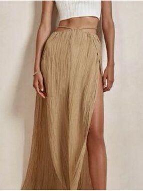 Tann Line MARIA MAXI SKIRT -Sand